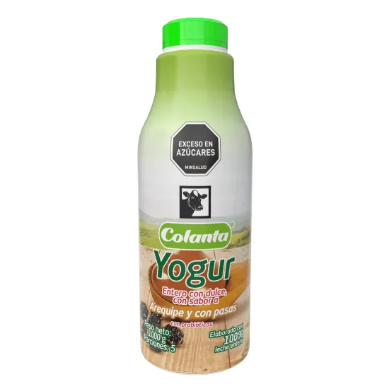 YOGUR AREQUIPE PASAS COLANTA GFA X1L