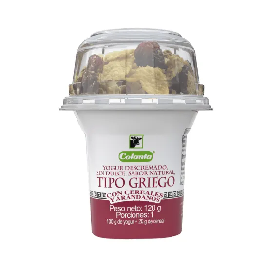YOG GRIEGO CEREAL ARANDANOS COLANTA 120G