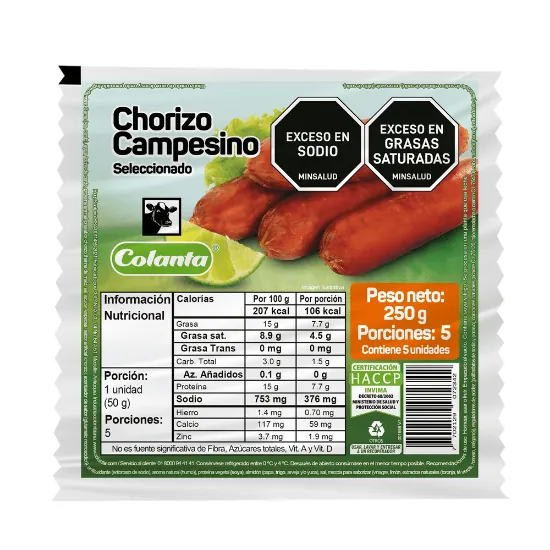 Chorizo Campesino Colanta