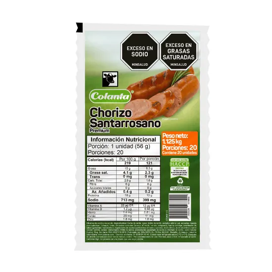 Chorizo Santarrosano Colanta