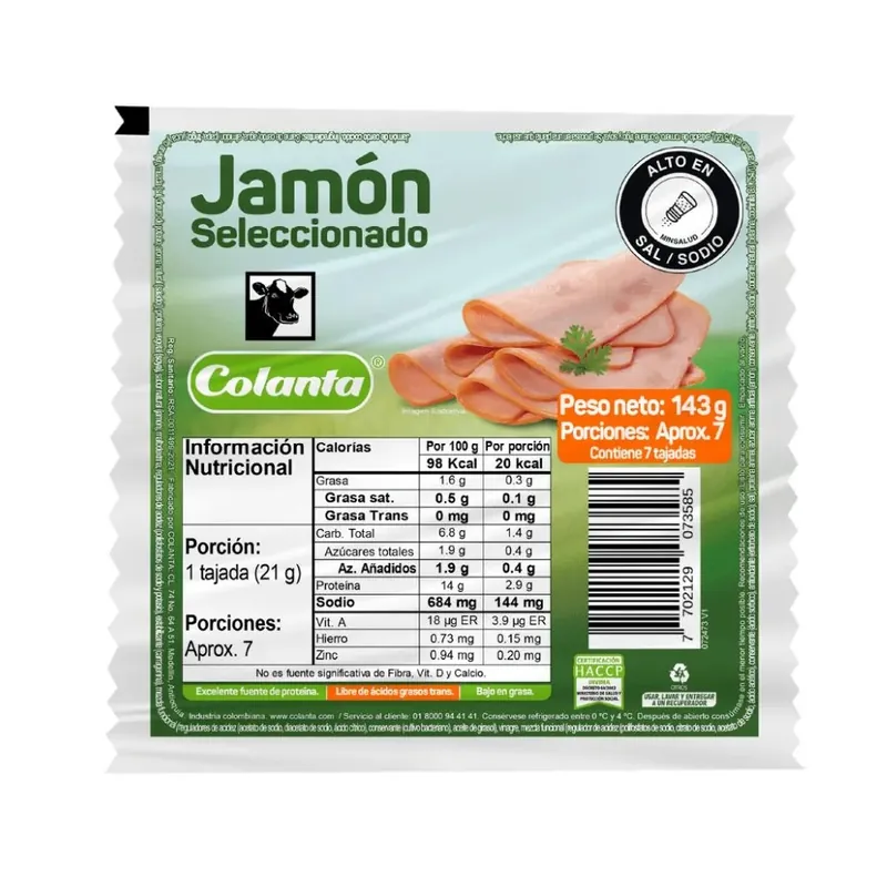 Jamón Sánduche Colanta