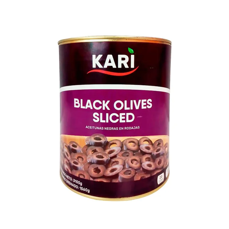 ACEITUNAS NEGRA RODAJAS KARI 3100 GR