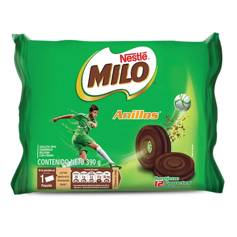 GALLETA ANILLOS MILO X 12U X 32.5G